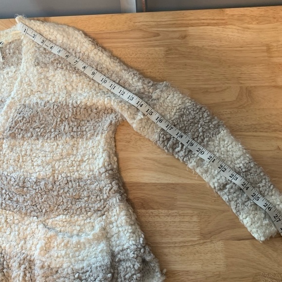 Free People Marshmallow Sweater Cardigan Ivory/Grey Size XS - Picture 14 of 14